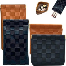 4PCS Small Makeup Bag for Purse, Mini Leather Pocket Cosmetic Bag for Women, Wat