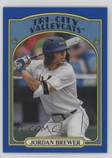 2021 Topps Heritage Minor League Edition Blue Border 18/99 Jordan Brewer 0q1p