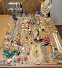 Antique Vintage Estate Exquisite Costume Jewelry Lot Gold Vibrant Some Signed