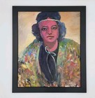 Original Oil Portrait Painting Woman Colorful Impressionist Art Canvas 20x24