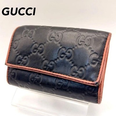 GUCCI Key Case Folded Wallet Tri Fold Compact Wallet