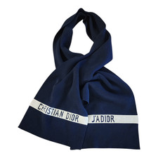 JAdior Dior Blue Wool & Cashmere Scarf 82in x...