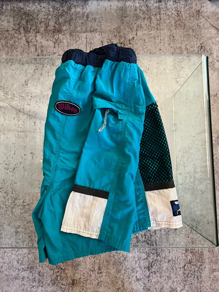 Killer! Vtg Wilson Sport Swim Surf Trunks Board Shorts Beach Volleyball 80s 90s - Image 2 of 4