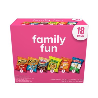 Frito-Lay Family Fun Mix Variety Pack Snack Chips, 18 Count Multipack Free Ship