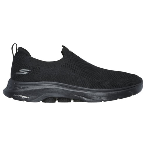 Mens Skechers Go Walk 7 Extra Wide Black Slip On Sneaker Shoes - Picture 2 of 6