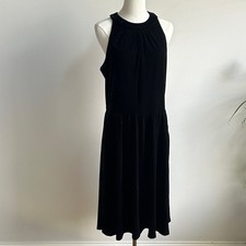 Retrolicious Womens Whimsigoth Sleeveless Velvet Witchy Minimalist Midi Dress XL