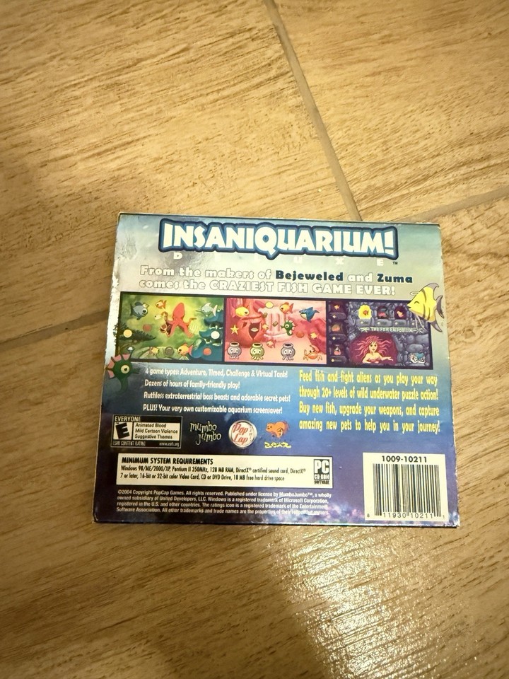 Insaniquarium 2002 PC CD-ROM PopCap Fish Computer Game for Windows | eBay