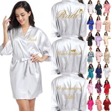 Glitter Personalized Robe Wedding Bride Bridesmaid Party Dressing Gown Sleepwear
