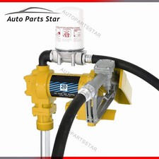 12V 20GPM Fuel Transfer Pump Kit Diesel Gas Gasoline Kerosene Car Truck Tractor