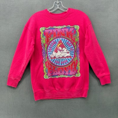 Pink Floyd Sweatshirt Dark Side of the Moon Graphic Pink Women Large