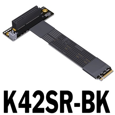 ADT Link 2-in-1 PCIe 5.0 Extension Kit: x4 to x8 Riser & M.2 to PCIe Adapter