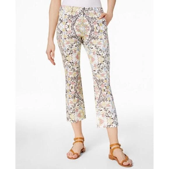 Weekend Max Mara UK 8 Floral Capri Flare Cotton Stretch Dopamine Trousers
Opens in a new window or t