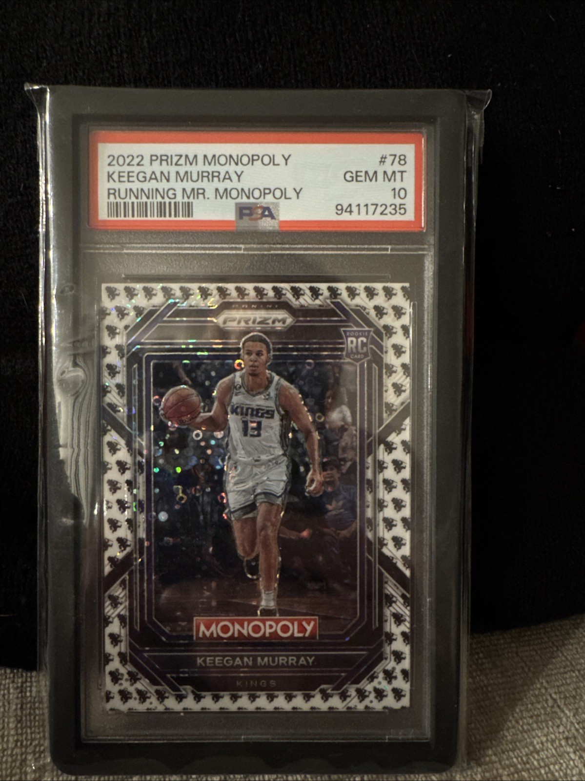 2022 Panini Prizm Monopoly - Keegan Murray #78 Running Mr. Monopoly Prizm