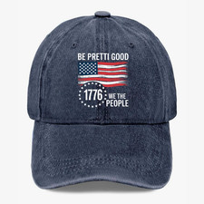 Be Pretti Good 1776 We The People Patriotic USA Flag Dad Hat Baseball Cap