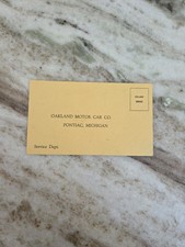 vintage Oakland Motor Car Co. Pontiac Michigan service postcard