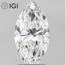 0.69 Ct Marquise Cut IGI Certified Lab Grown CVD Diamond E Color VS1 Clarity
