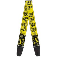 Guitar Strap - Grateful Dead Text W/Skull & Roses Yellow (Us Import) Acc Neu