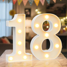 LED Light up Marquee Numbers Sign - Cool & Warm Light up Numbers for 18Th Birthd