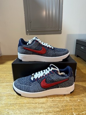 Mens Size 9-Nike AF1 Ultra Flyknit Low Robert Kraft Wolf Grey White FV4079-012