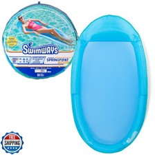 SwimWays Spring Float Premium Hammock Pool Lounger, Inflatable Po