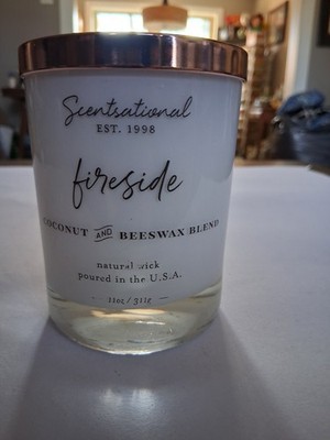 Sensational Est 1998 Fireside Coconut And Beeswax Blend Natural wick 11oz USA