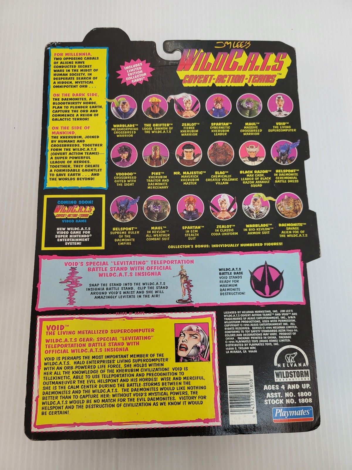 WILDC.A.T.S. 6” VOID ACTION FIGURE PLAYMATES 1995 JIM LEE IMAGE COMICS NEW Card thumbnail 2