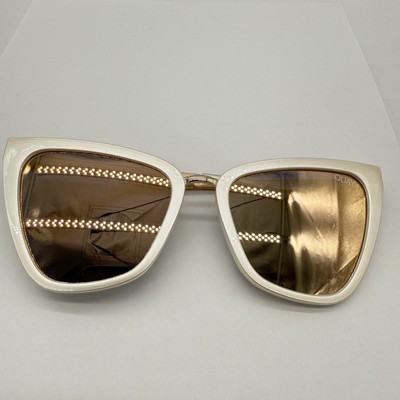 QUAY Australia Reina 125 Sunglasses Mirror Cat Eyes Pearl | eBay