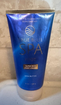 Bath & Body Works True Blue Spa Super Rich Foot Cream Shea Butter 8 oz NEW