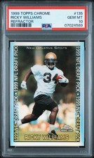 1999 Topps Chrome RICKY WILLIAMS #135 SP Refractor RC Rookie - PSA 10 GEM MINT