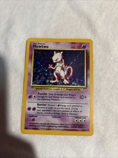 Auktionsbild: Mewtwo 10/102 Rare Holographic base edition Pokemon card