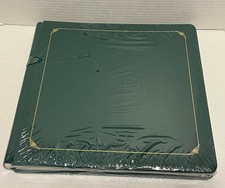 Creative Memories 12x12 Album Scrapbook Green Gold Foil w/White Pages READ