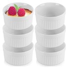Coupelles céramique blanche 260 ml 6 pcs coupelles à gratin four cuisine
