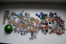 big lot antique cane pieces,out of round marbles,halves of marbles,marble drops