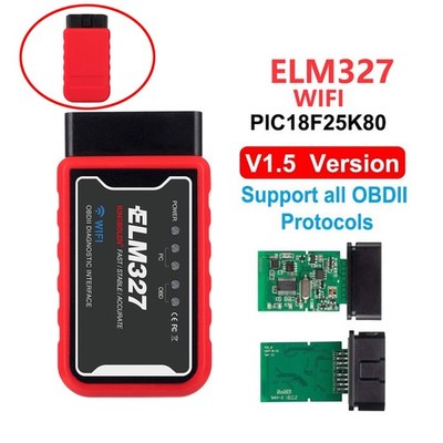 ELM327 V1.5 OBD2 Scanner WiFi PIC18F25K80 Chip OBDII Diagnosegerät OBD-Scanner