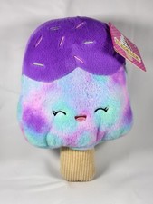 NEW Russ Snackeez Purple Ice Cream Plush Squishmallow-like 12" Soft Toy