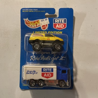 Hot Wheels Rite Aid set of 2 Rocky Mountain Rescue 1997 Delivery truck 19904