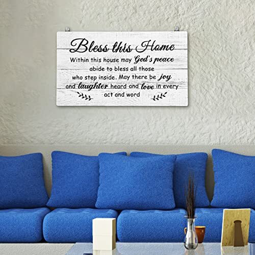 House Warming Gifts Bless this Home Wall Decor House Blessing Plaque