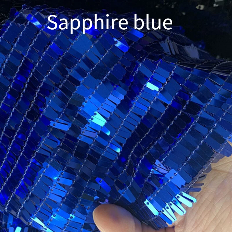 Bling Glitter Shiny Rectangle Sequin Fabric for Dress Stage Party Background - Image 4 of 4