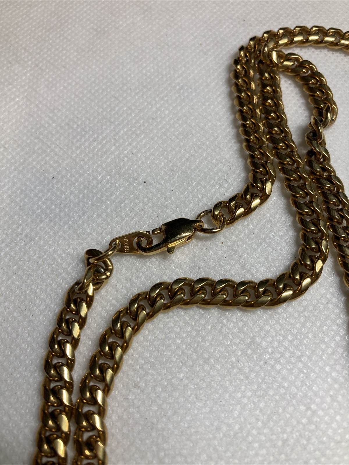 18k gold plated chain necklace 18” b78