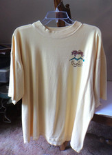 VTG Yellow Galt Sand XL T Shirt Indian Chief in Headdress on Back Made in USA