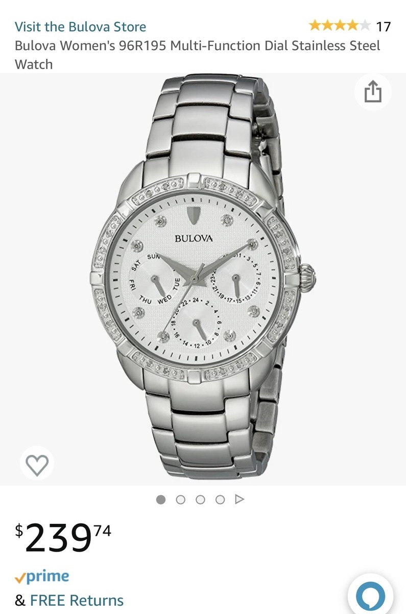 BULOVA レディース 腕時計 シルバー 96R195 再度お値下げしました！ Bulova Diamond Silver Women's Watch - 96R195 for sale online