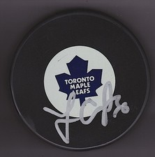 JONAS GUSTAVSSON Signed TORONTO MAPLE LEAFS Puck AUTOGRAPH #2