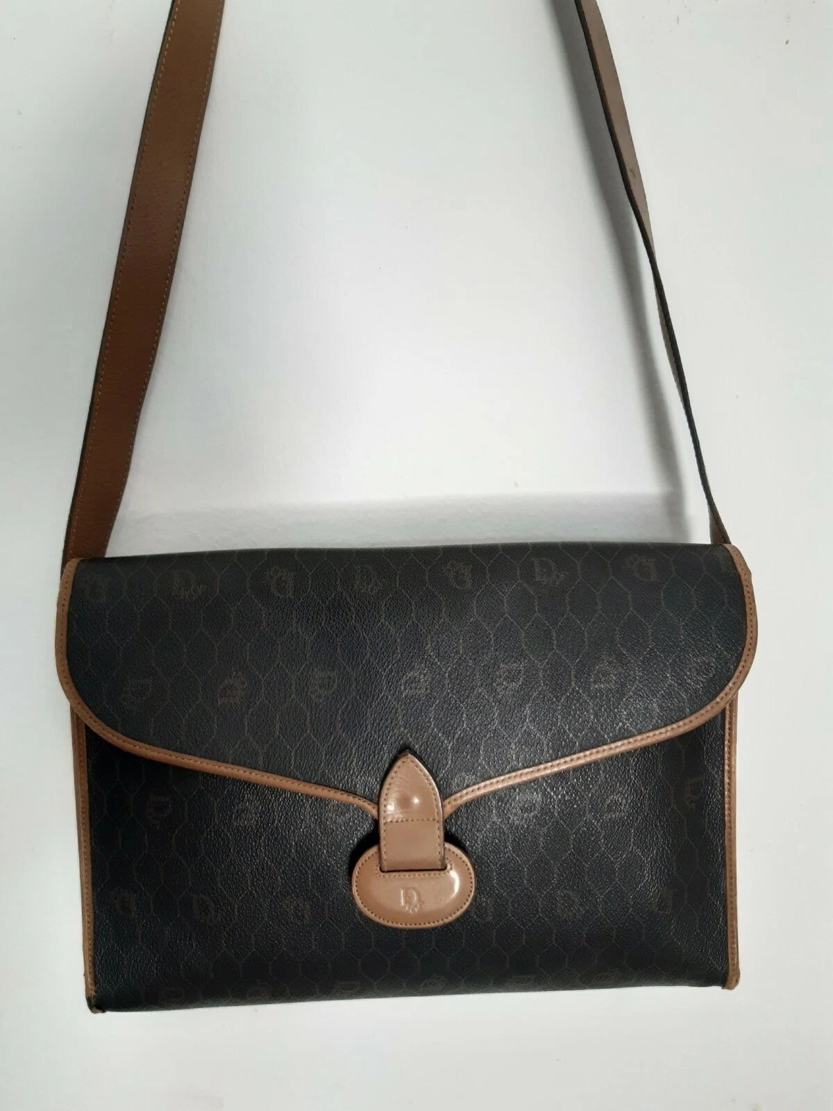 Vintage Sac Christian Dior Bandoulière Monogrammé Christian Dior Shoulder Bag