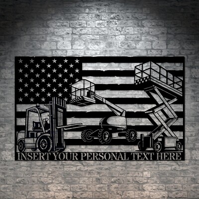 Personalized American Lifts Name Metal Sign Gifts. Custom Machine Operator Decor