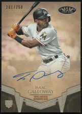 2019 Topps Tier One ISAAC GALLOWAY On-Card Autograph Rookie Card Auto RC#201/250. rookie card picture