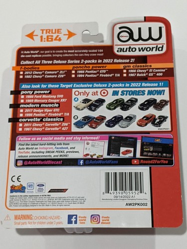 Auto World 2022 Deluxe 2-Packs | Bundle of 3 |  Release 2, Version B