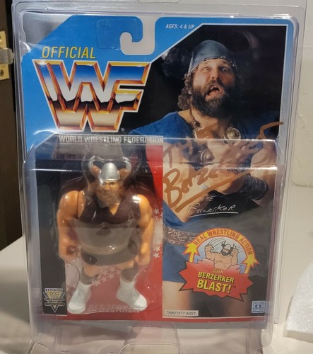 Hasbro Official Figure WWF Berzerker 1992 Blue Wre...