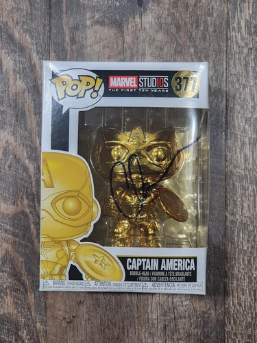 Chris Evans Autographed Signed Marvel Studios 377 Captain America Funko Pop