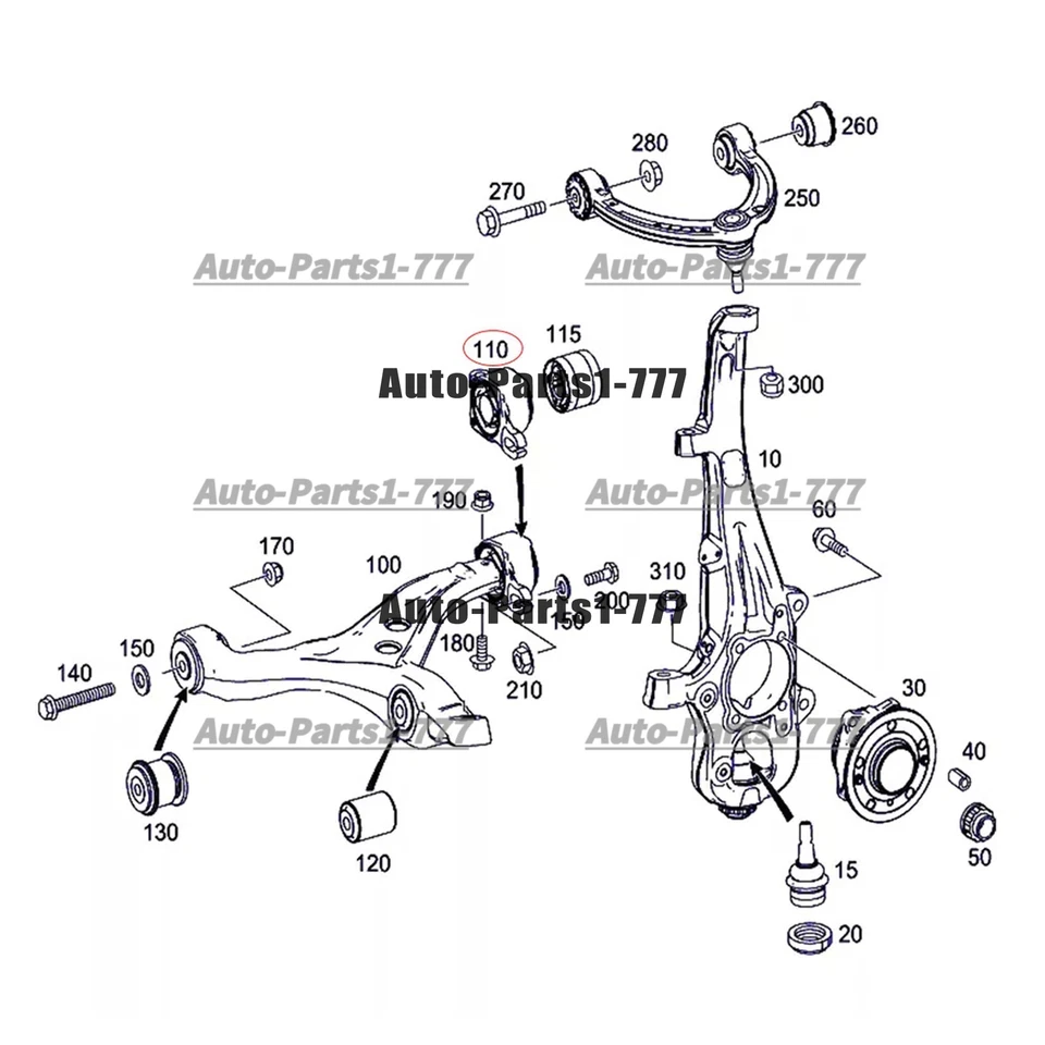 LEMFORDER Rear Front Arm Bushing 1663300143+243 For BENZ W166 X166 GL GLE GLS ML - Image 2 of 4
