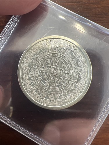 Pure Silver .999 Bullion - Mexico Aztec Calendar Mayan- 1/4 oz round coin Minty - Picture 14 of 17